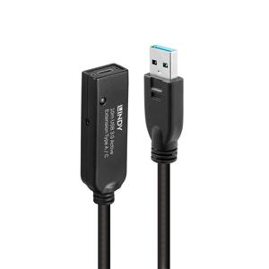 Lindy 43376 USB-kabel 10 m USB 3.2 Gen 1 (3.1 Gen 1) USB A USB C Zwart