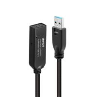 LINDY USB-kabel USB 3.2 Gen1 (USB 3.0 / USB 3.1 Gen1) USB-A stekker, USB-C bus 10.00 m Zwart 43376