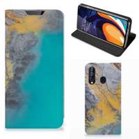 Samsung Galaxy A60 Standcase Marble Blue Gold