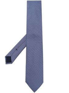 Corneliani interwoven-pattern silk tie - Bleu