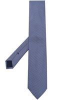 Corneliani interwoven-pattern silk tie - Bleu - thumbnail