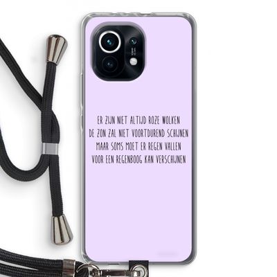 Regenboog: Xiaomi Mi 11 Transparant Hoesje met koord