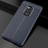 Litchi textuur TPU schokbestendig geval voor Huawei mate 20 (marineblauw)