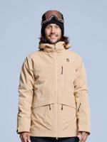 Poederbaas Ski-jas Heren Freeride 3L Hardshell Warm Sand-L Poederbaas Ski-jas Heren Freeride 3L Hardshell Warm Sand-L