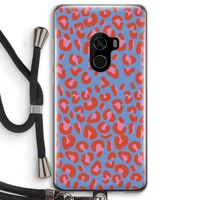 Leopard blue: Xiaomi Mi Mix 2 Transparant Hoesje met koord