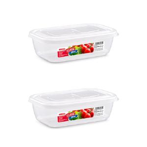 Plasticforte Vershoudbakje - 12x - vriezer en magnetron - 0,6L - kunststof - mealprep