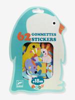 62 dierenstickers - DJECO wit - thumbnail