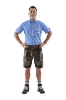 Trachtenhemd design blauw