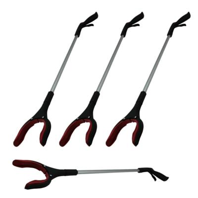 Benson Afvalgrijper - 4x - draaibare kop - 82 cm - kunststof - zwart - grijphulp