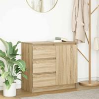 Dressoir met lade 71x35x65 cm spaanplaat sonoma eikenkleurig
