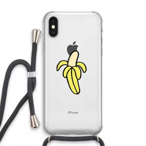 Banana: iPhone XS Transparant Hoesje met koord