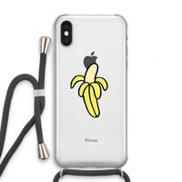 Banana: iPhone XS Transparant Hoesje met koord