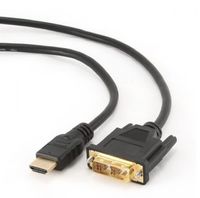 Gembird 3m, HDMI/DVI, M/M DVI-D Zwart - thumbnail