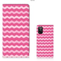 Samsung Galaxy A41 | Hoesje met Magneet | Waves Pink
