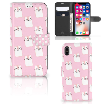 Apple iPhone Xs Max | Telefoonhoesje | Met pasjeshouder | Sleeping Cats
