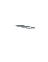 Hotbath &More Planchet 30 cm inclusief bevestigings rails met 1 uitsparing voor een zeepdispenser of beker RVS 316