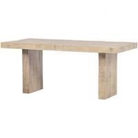 Basiclabel Balk Eettafel - Mangohout - Naturel - 76x180x90 - thumbnail