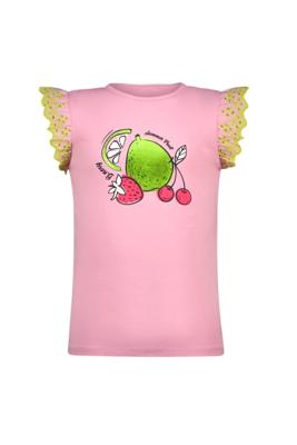 B.Nosy zomer top meisjes - roze glazuur - broderie mouw - Taria