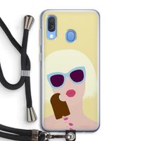 Ice cream: Samsung Galaxy A40 Transparant Hoesje met koord