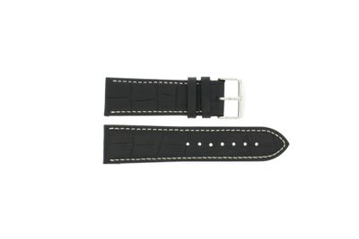 Horlogeband Universeel 808.01.22 Leder Zwart 22mm