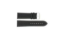 Horlogeband Universeel 808.01.22 Leder Zwart 22mm