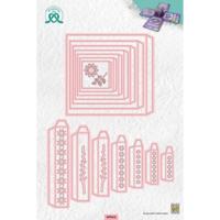 Nellie's Choice • wrapping dies exploderend doosje met deksel 16st.