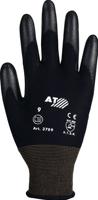 Asatex handschoen | maat 7 zwart | polyamide m. soft-polyurethaan | polyamide m. soft-polyurethaan | 12 paar - 3709/7 3709/7