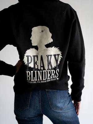 Peaky Blinders Heartbreaker Hoodie - “I Warn You” Zwart | Peaky Blinders