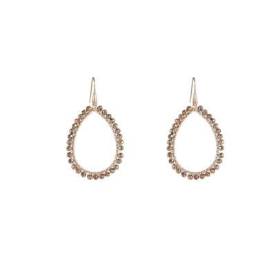 Day&Eve Oorbellen Beads Open Drop Cinnamon | Goud