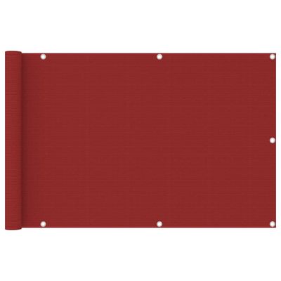 VidaXL Balkonscherm 90x400 cm hdpe rood