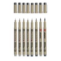 Sakura pigma micron fineliner set 8 pen. (licht) koelgrijs