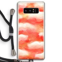 Lichte Wolken: Samsung Galaxy Note 8 Transparant Hoesje met koord