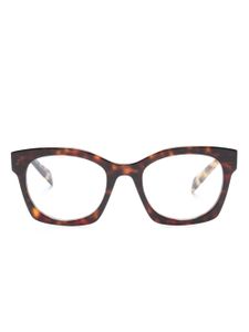 Prada Eyewear lunettes de vue à effet écaille de tortue - Marron