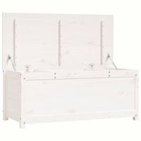 The Living Store Opbergdoos Massief Grenenhout - 110 x 50 x 45.5 cm - Wit