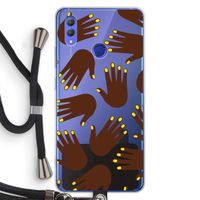 Hands dark: Honor Note 10 Transparant Hoesje met koord
