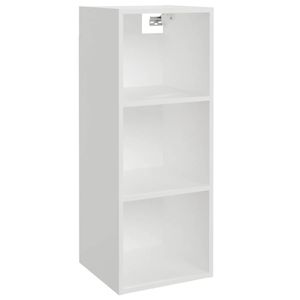 The Living Store Wandkast - Hangend Tv-meubel - 34.5 x 32.5 x 90 cm - Wit