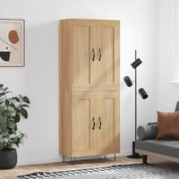 Hoge kast 69,5x34x180 cm bewerkt hout sonoma eikenkleurig