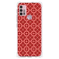 Motorola Moto G30 | G20 | G10 Doorzichtige Silicone Hoesje Batik Rood - thumbnail