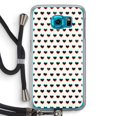 Hartjes: Samsung Galaxy S6 Transparant Hoesje met koord