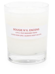 A.P.C. bougie no 6 Encens - Blanc