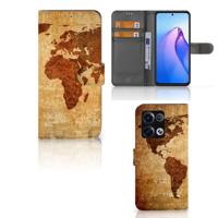 OPPO Reno8 Pro | Flip Cover | Wereldkaart
