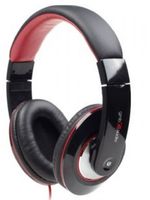 Gembird MHS-BOS hoofdtelefoon/headset Hoofdband 3,5mm-connector Zwart, Rood