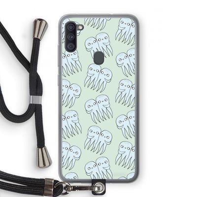Octopussen: Samsung Galaxy A11 Transparant Hoesje met koord