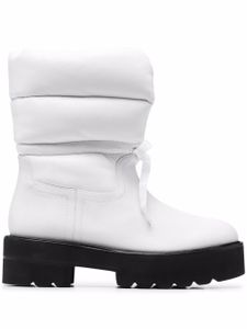 Stuart Weitzman bottines Tyler à empiècements matelassés - Blanc