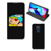 Motorola Moto G9 Play Hippe Standcase Popart Oh Yes - thumbnail