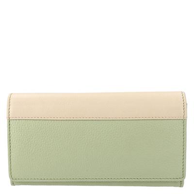 Leather Design Overslag Portemonnee RFID Revival Vintage Jade