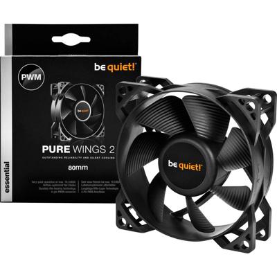BeQuiet Pure Wings 2 80mm PC-ventilator Zwart (b x h x d) 80 x 80 x 25 mm