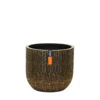 Pot bol Skin 24x21 zwart goud
