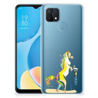 OPPO A15 Telefoonhoesje met Naam Horse Color