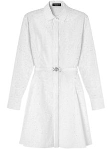 Versace robe-chemise Sangallo à broderies Barocco - Blanc